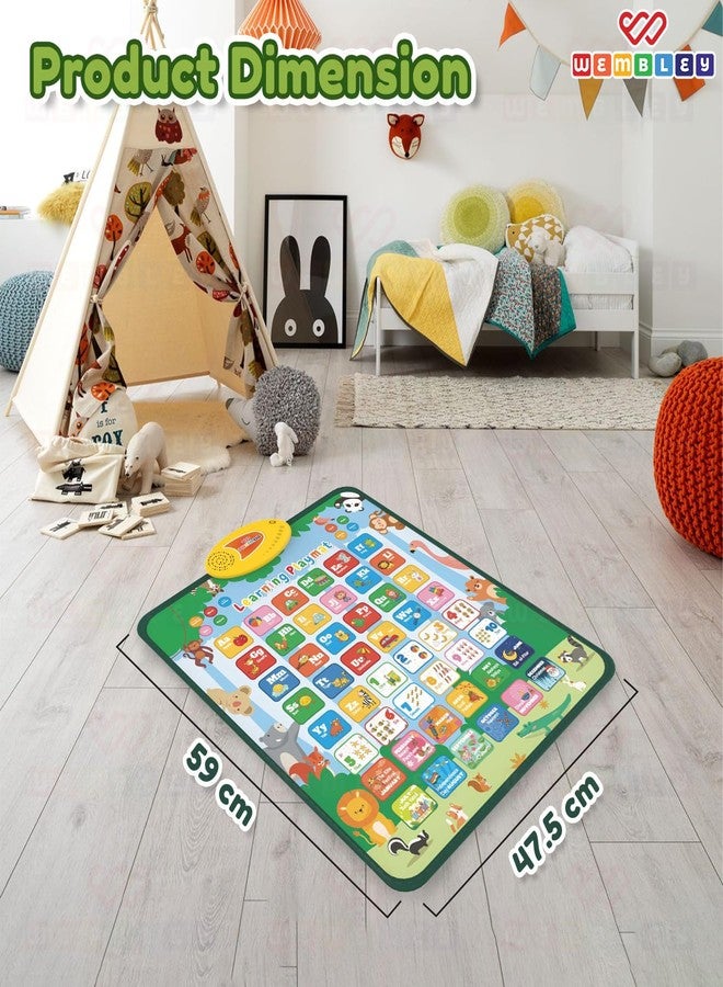 ويمبلي لعبة ويمبلي التعليمية للأطفال، لعبة ABCD الناطقة، بساط لعب تعليمي تفاعلي للأطفال، المس وتعلم الحروف والكلمات والتهجئة والاختبار | لوحة الأبجدية والأرقام، ألعاب مونتيسوري التعليمية للأطفال من عمر سنتين فما فوق، هدية عيد ميلاد للأولاد - Image 2